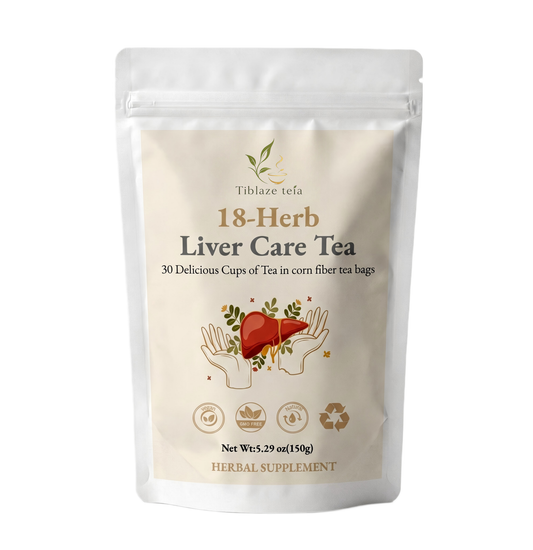 18-Herb Liver Care Tea - 30 Day Natural Detoxification & Vitality Plan (30 Bags) | Tiblaze teía