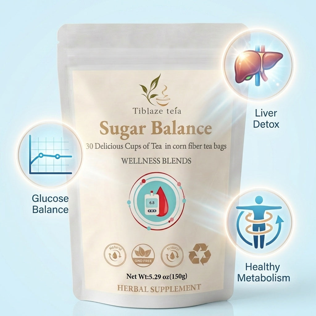 Premium Sugar Balance Tea - 30 Day Wellness Blends Plan (30 Bags) | Tiblaze teía