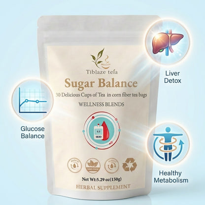 Premium Sugar Balance Tea - 30 Day Wellness Blends Plan (30 Bags) | Tiblaze teía