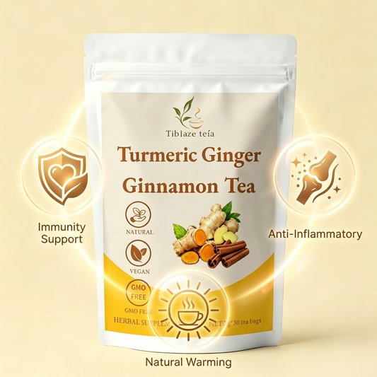 Premium Organic Turmeric Tea - 30 Day Vitality Plan (30 Bags) | Tiblaze teía