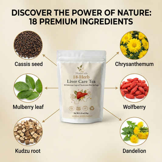 18-Herb Liver Care Tea - 30 Day Natural Detoxification & Vitality Plan (30 Bags) | Tiblaze teía