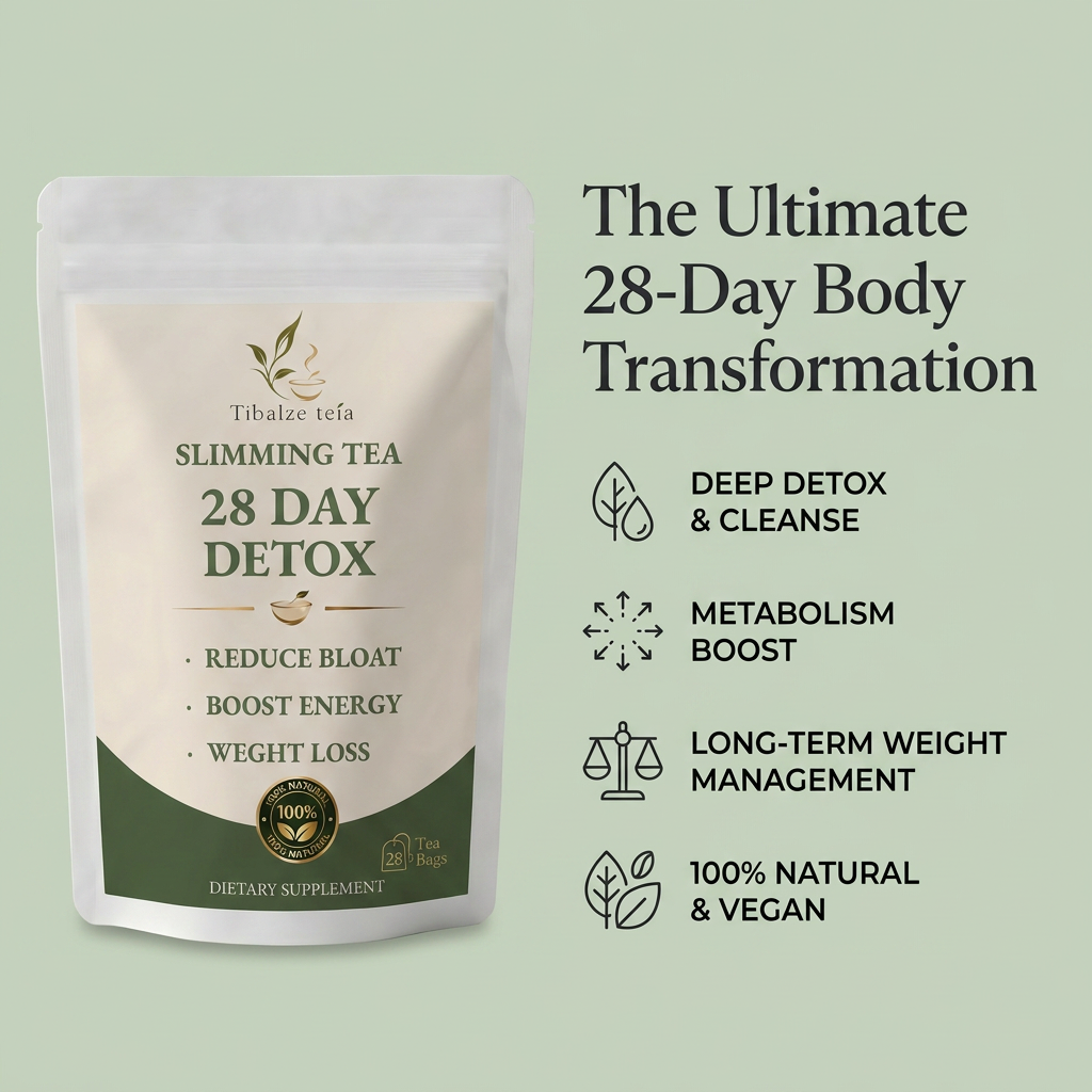 Detox tea herbal supplement benefits for bloating and flat tummy
