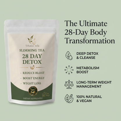 Detox tea herbal supplement benefits for bloating and flat tummy