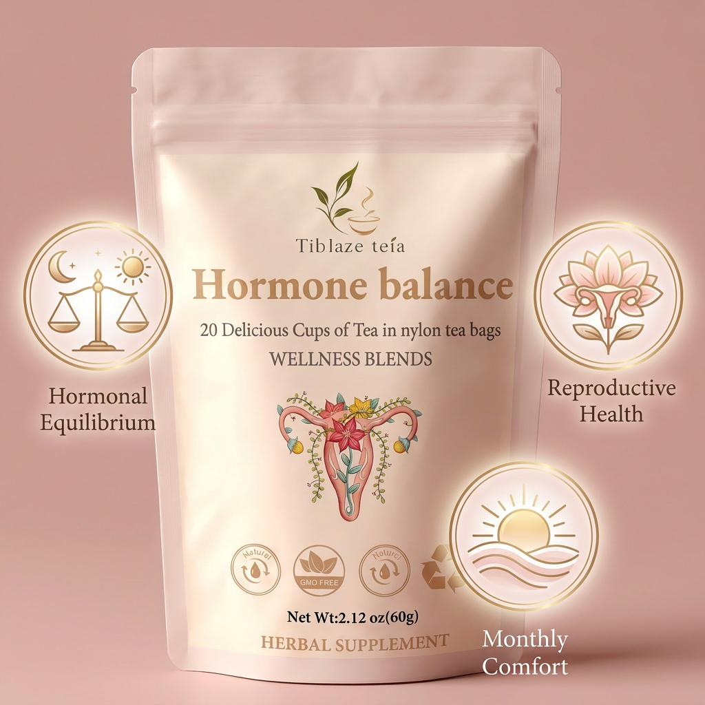 Premium Hormone Balance Tea - 20 Day Monthly Comfort & Equilibrium Plan (20 Bags) | Tiblaze teía