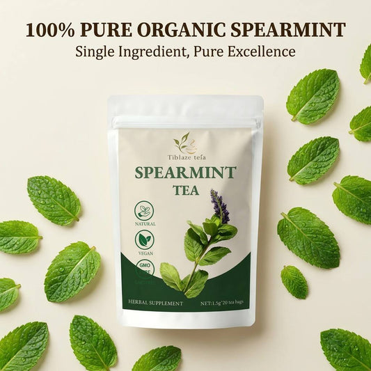 Organic Spearmint Tea - 20 Day Skin Clarity Plan (20 Bags) | Tiblaze teía