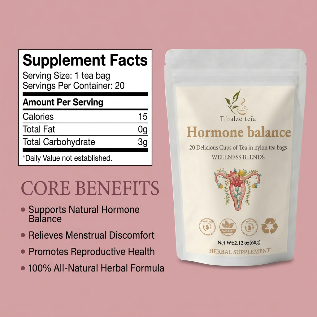 Premium Hormone Balance Tea - 20 Day Monthly Comfort & Equilibrium Plan (20 Bags) | Tiblaze teía