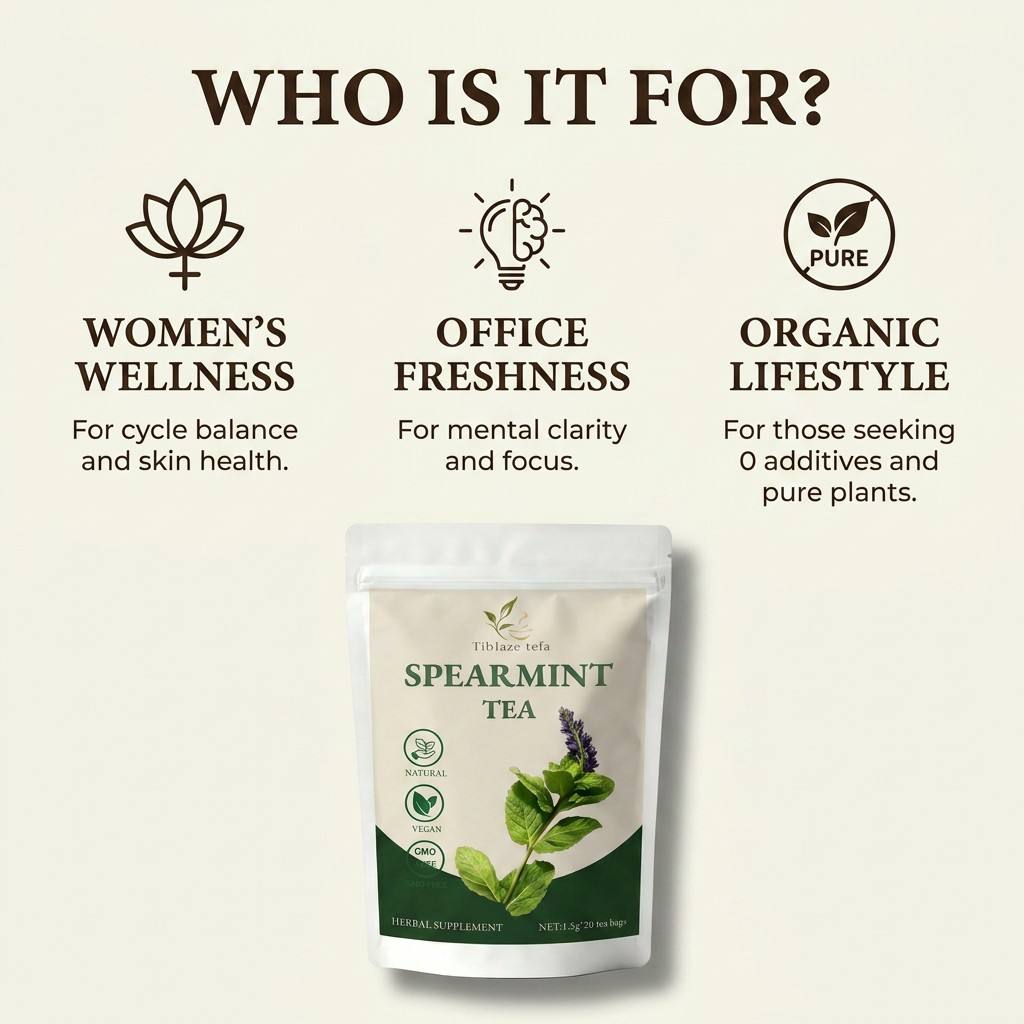 Organic Spearmint Tea - 20 Day Skin Clarity Plan (20 Bags) | Tiblaze teía