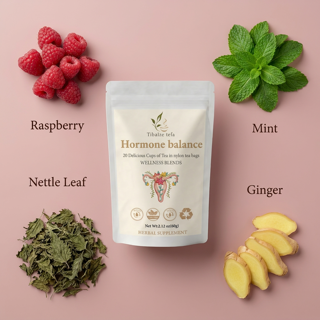 Premium Hormone Balance Tea - 20 Day Monthly Comfort & Equilibrium Plan (20 Bags) | Tiblaze teía