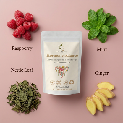Premium Hormone Balance Tea - 20 Day Monthly Comfort & Equilibrium Plan (20 Bags) | Tiblaze teía