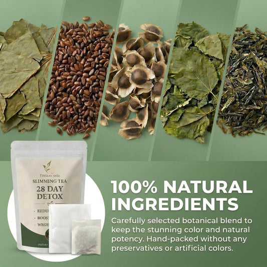 28 Day Slimming Detox Tea - Natural Metabolism Boost Plan (28 Bags) | Tiblaze teía