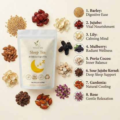 Premium Herbal Sleep Tea - 20 Day Nighttime Relaxation Plan (20 Bags) | Tiblaze teía