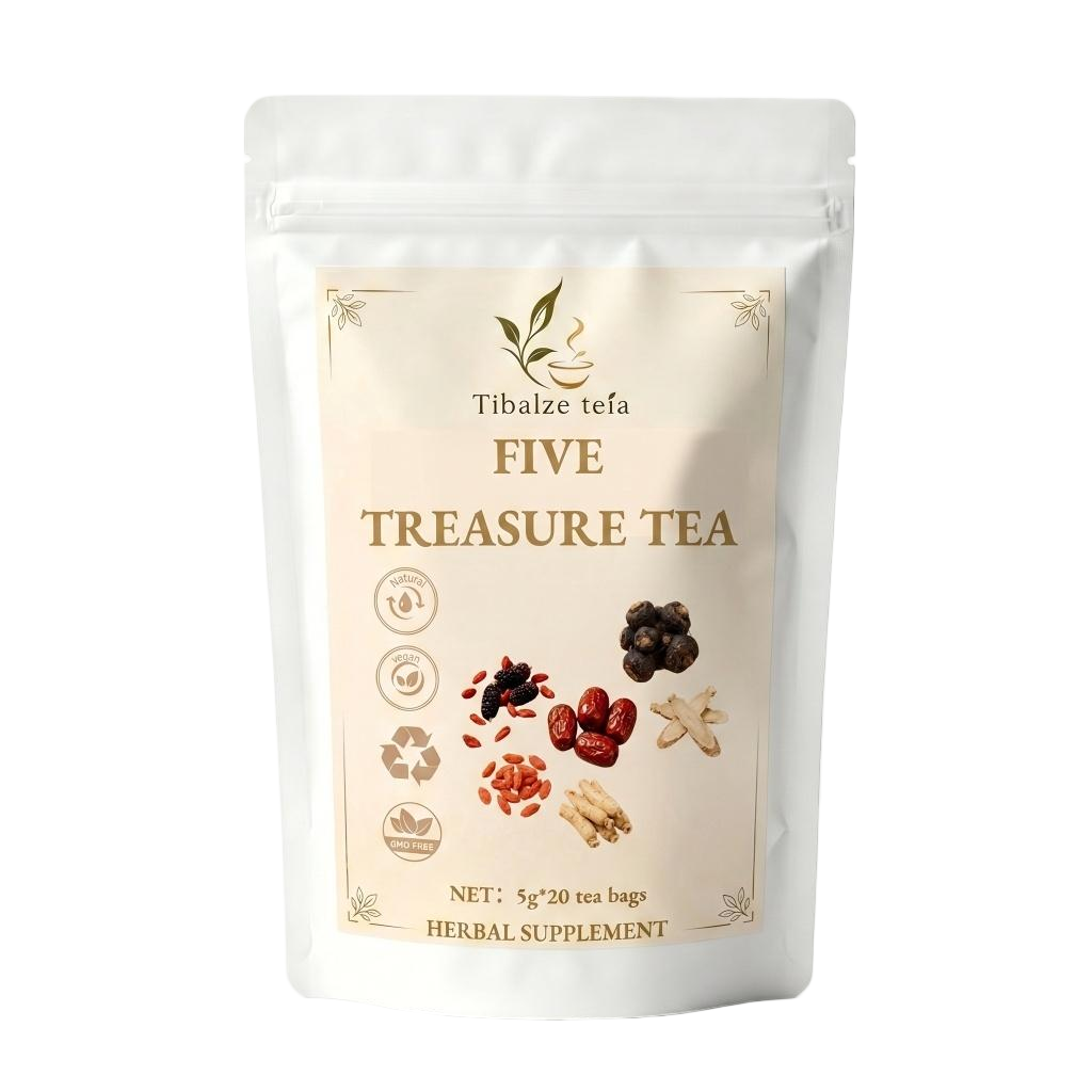 Premium Five Treasure Tea - Men's Wellness, Vitality & Energy Plan (20 Bags) | Tiblaze teía