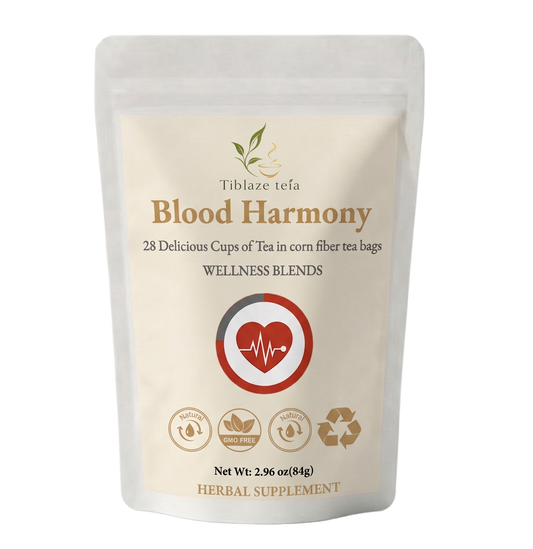 Premium Blood Harmony Tea - 28 Day Balanced Blood Wellness Plan (28 Bags) | Tiblaze teía