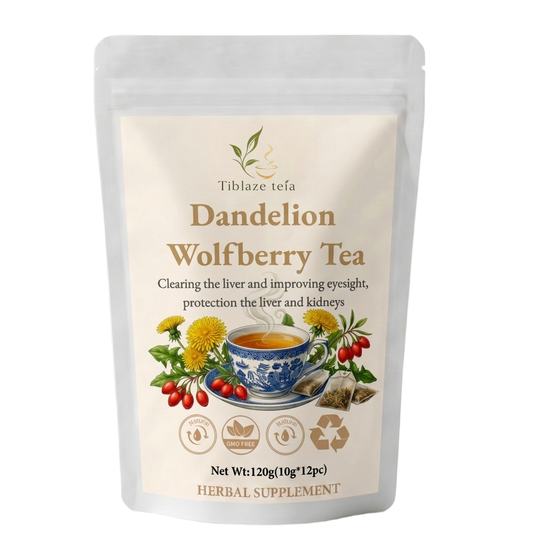 Premium Dandelion Wolfberry Tea - 12 Tea Bags (120g) | Tiblaze teía