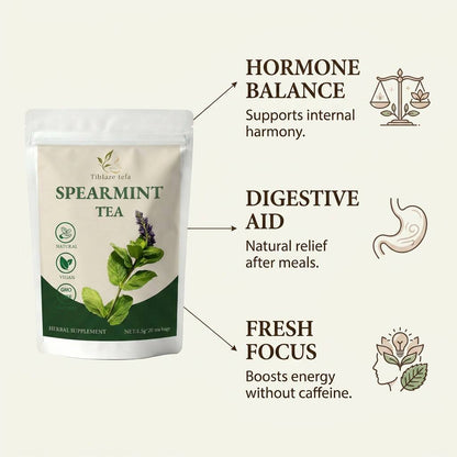 Organic Spearmint Tea - 20 Day Skin Clarity Plan (20 Bags) | Tiblaze teía