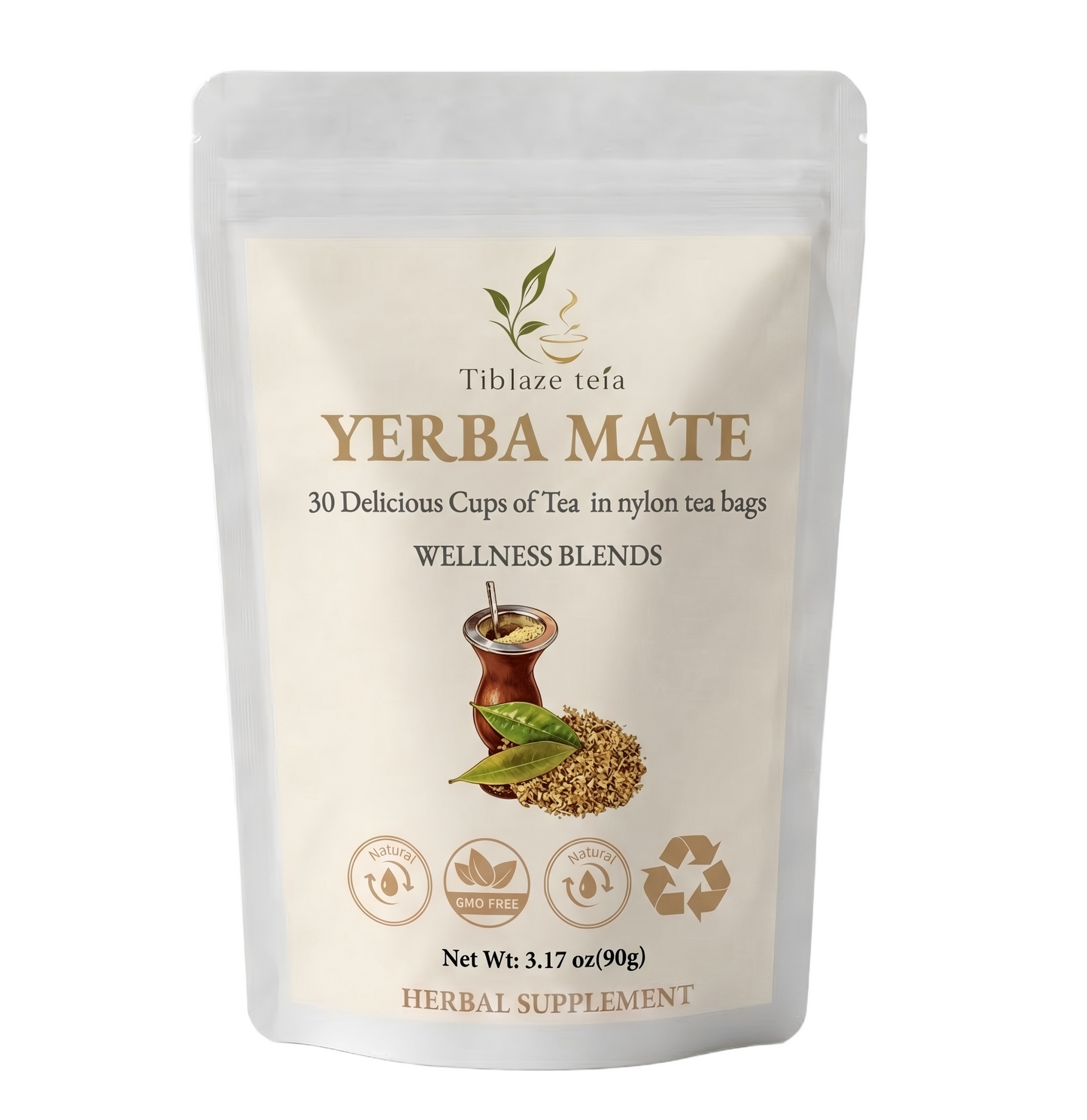 Organic Yerba Mate Tea - 30 Day Energy Plan (30 Bags) | Tiblaze teía